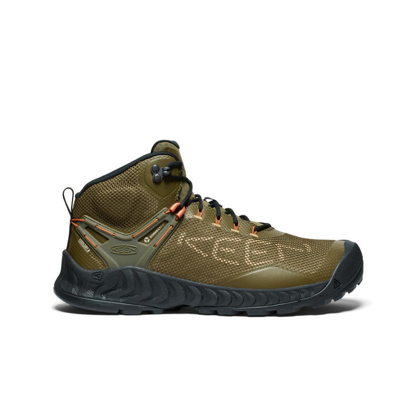メンズ ネクシス エヴォ ミッド ウォータープルーフ  |  Dark Olive/Gold Flame