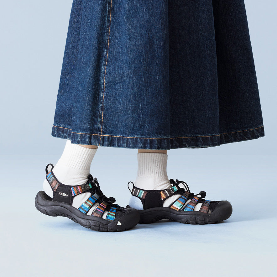 KEEN (キーン) レディース ニューポート クローズドトゥ スリッポン サンダル, フィヨルドブルー/アイスランドポピー, 24.5 cm 1027312 KEEN (キーン) レディース ニューポート クローズドトゥ スリッポン サンダル, フィヨルドブルー⁄アイスランドポピー, 5.5 22.5 cm  1027312