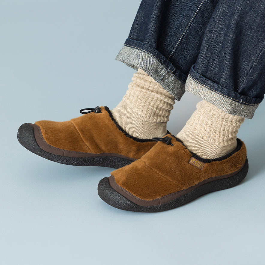 メンズ ハウザー スリー スライド スリッポン | Bison/Black | KEEN