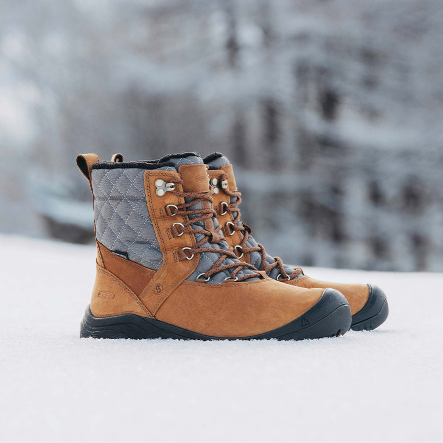 韓国限定のヴァイオレット・インブーツのプレイマット ウィメンズ グレタ ブーツ ツー ウォータープルーフ | Bison | KEEN
