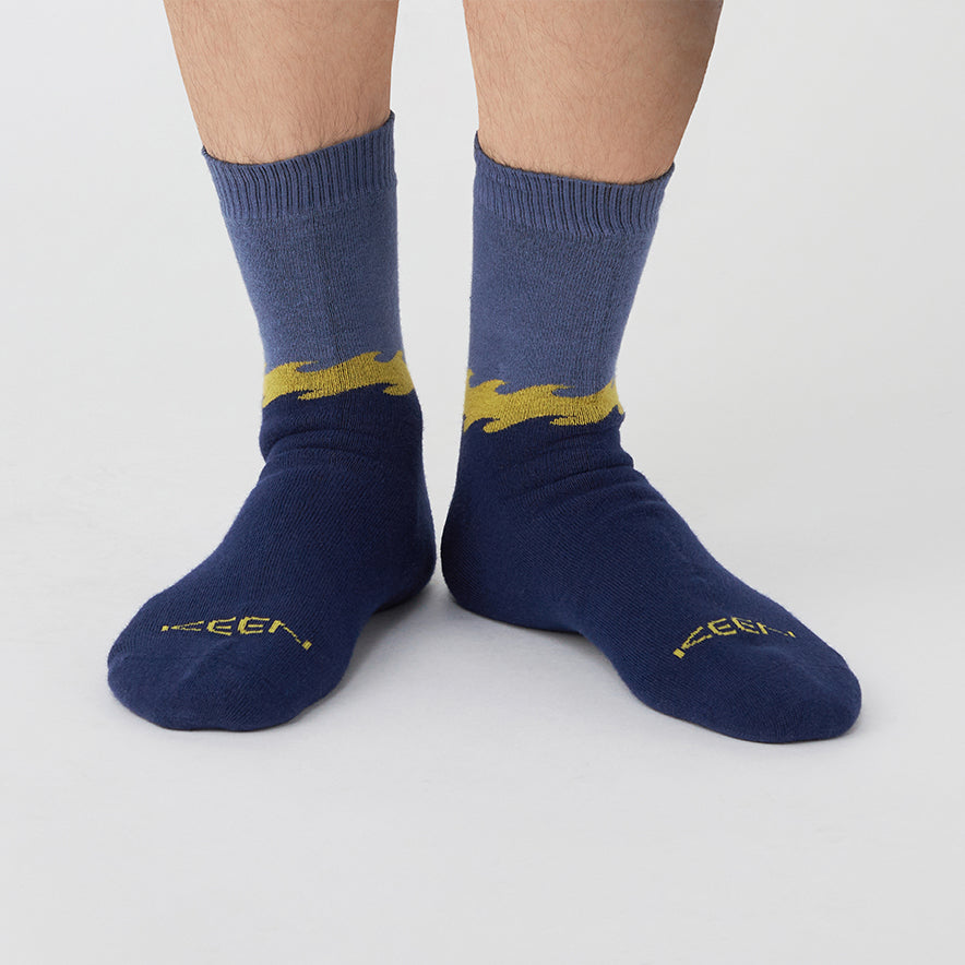 キーン ウォータープルーフ ソックス クルー | Navy | KEEN公式