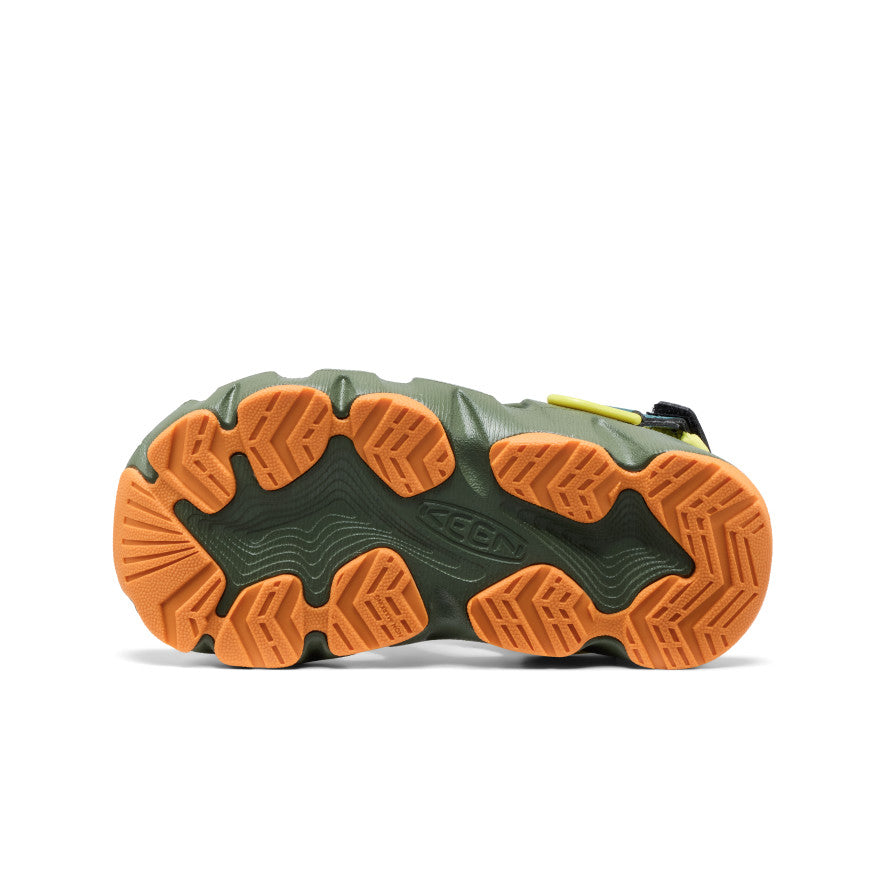KEEN キッズスニーカー オレンジ/グリーン 15cm リトルキッズ ハイパーエフエルティー | Bronze Green/Orange Peel