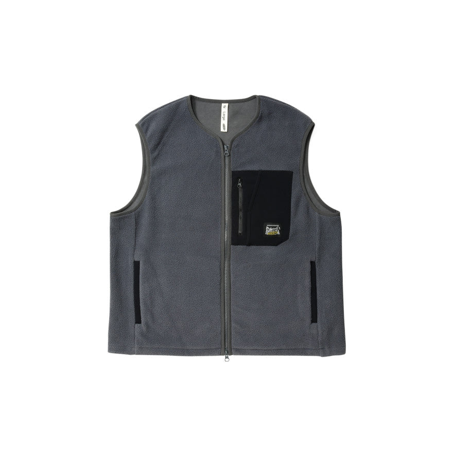 STONE  ブラック ベスト ジンジャー ブラッシュド フル ジップ ベスト | Dark Grey | KEEN公式