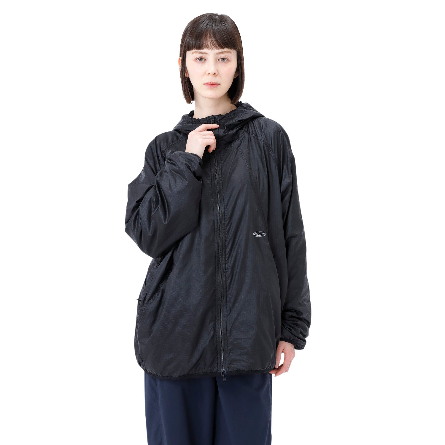 ナイロン リバーシブル フル ジップ ジャケット | Black/Black | KEEN
