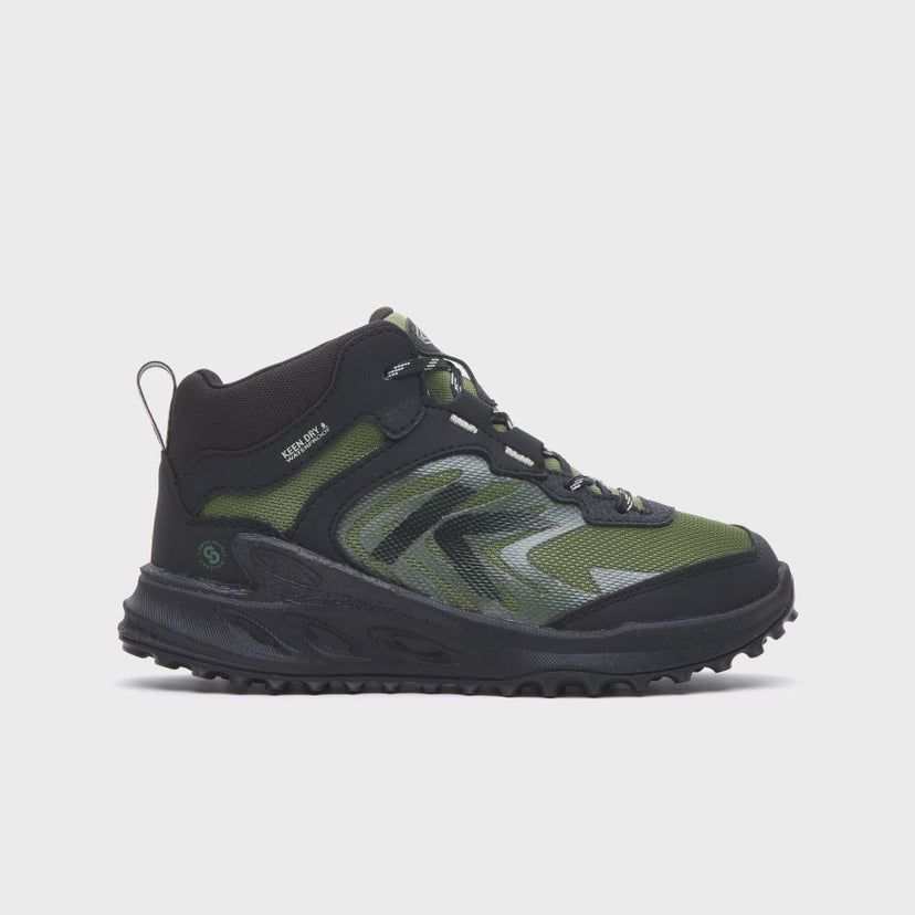 ビッグキッズ ザイオニック ミッド ウォータープルーフ  |  Black/Bronze Green